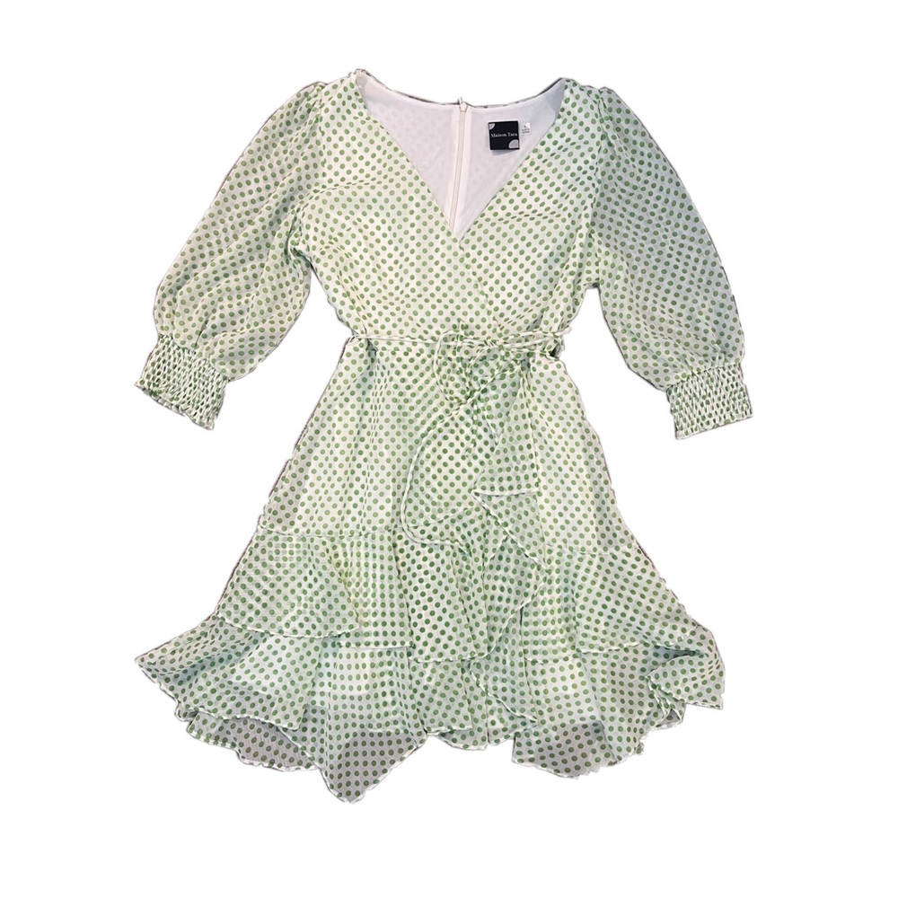 Maison Tara Polka Dot Mini Dress